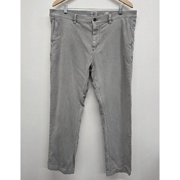 Faherty Stretch Terry 5-Pocket Pants Men's 38x28 Gray Gorpcore Outdoor Comfort - Picture 1 of 7